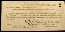CIVIL WAR HARDEESVILLE SOUTH CAROLINA SHERMAN'S MARCH PAY VOUCHER 20TH CT 1865 picture