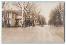 c1905 Flood Horse Carriage Houses And Trees Unposted Antique RPPC Photo Postcard picture