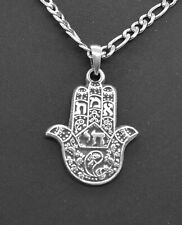 Hamsa Hand of Healing amulet Hebrew Chai Truth good Luck protection 20