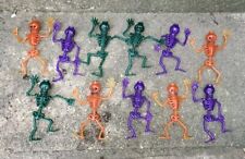 Lot Of 11 Skeleton Full Body Mini Light String Covers HALLOWEEN Purple Green Org picture