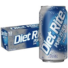 Diet Rite Cola 12 Pack Soda Pop 12oz pure Zero Cola Soda Pop Pack of 12 Cans picture