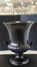 WEDGWOOD Vintage Ravenstone Matte Black Urn/Vase with Shell Handles 1960s  picture