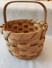 Round Basket Wicker Vintage Handmade by Ella Ray McCornell picture