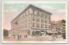 State~YMCA Bldg Of Lancaster Pennsylvania~Folks On Street Outside~Corner~PM 1916 picture