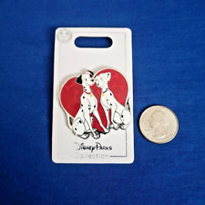 101 Dalmations Disney Pin - Pongo & Perdita Sitting In Red Heart Love Couple picture