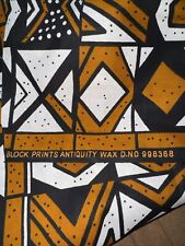 Block Prints Antiquity Wax Fabric African Print Earthtones 68 X 46” picture