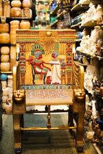 Golden Throne Chair Museum Original Resin Replica of Egyptian Pharaoh King Tut picture