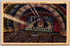 Vtg New York City NY Radio City Music Hall Rockefeller Center Postcard picture