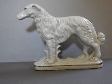 BORZOI VINTAGE DOG FIGURINE Russian Wolf Hound hunting  sighthound old picture