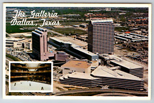 c1960s Galleria Dallas Texas Shopping Mall Aerial View Vintage Postcard picture