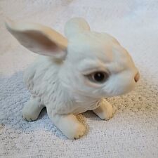 Vintage Boehm Rabbit At Rest 400-87 White Porcelain Easter Figurine 3 1/8