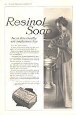 1918 Resinol Soap Antique Print Ad WW1 Era Keeps Skin Healthy Complexion Clear picture