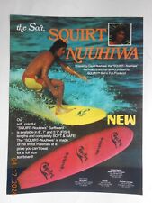 1978 David Nuuhiwa surfing surfer print ad Squirt surfboards Surfn Sun surfer picture