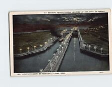Postcard Miraflores Locks by Moonlight Panama Canal Panama picture