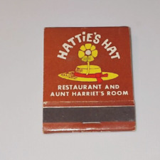 Vintage Hattie's Hat Restaurant Aunt Harriet's Room  Seattle Matchbook UNUSED picture