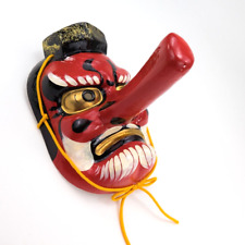 TENGU - Handmade Miharu Papier Mache Mask from Nozawa Folk Arts Aizu Japan picture