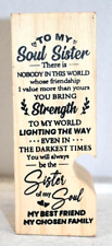To My Soul Sister Wooden Candle Holder 4.5