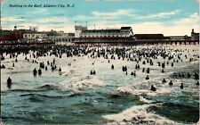 New Jersey Postcard: Bathing In The Surf , Atlantic City c.1911 picture