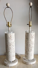 Pair Of Vintage Mid Century Lucite / Faux Coral Plaster Table lamps picture