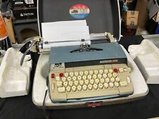 Vtg SCM Smith Corona Electra 120 Typewriter with Hard Case and Key-Tested Works picture