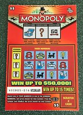Monopoly Iowa Instant SV Lottery Ticket  picture