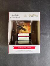 Hallmark 2023 Harry Potter Books and Wand Wizarding World Christmas Ornament picture