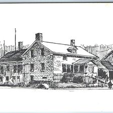 c1970s Amana Colony, IA Christian Metz House Home German Wagner Sketch PC A244 picture