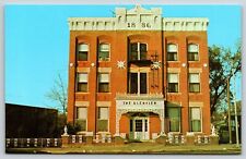 Mount Carroll Illinois~Street View Of Historic Hotel Glenview~Vintage Postcard picture