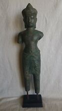 VINTAGE ASIAN BRASS STATUETE (18 inch tall by 5 inch wide) picture