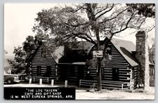 West Eureka Springs AR Arkansas RPPC The Log Tavern Cafe Gift Shop Postcard Q26 picture
