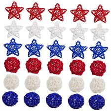 STMK 30 Pcs 4th of July 2.36 Inch Star & 2 Inch Ball 30 Pcs Red, White and Blue picture