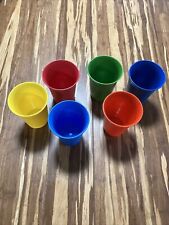 Vintage Tupperware #109 Nesting 7oz Bell Tumblers Sippy Cups Lot Of Six Cups picture