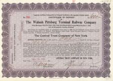 Wabash Pittsburgh Terminal Railway Co. - 1908 dated $1,000 Gold Certificate of D picture