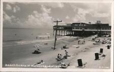 RPPC Galveston,TX Beach Scene at Murdoch's Bathhouse Texas Real Photo Post Card picture