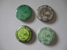 AFL - CIO LOCAL 150 OPERATING ENGINEERS PIN BACK BUTTONS - LOT OF FOUR picture