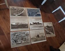 7 WWII BRITISH FRENCH POSTER LOT SHIPS PLANE TANKS BOMBING 