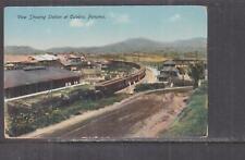 PANAMA CANAL ZONE, CULEBRA RAILWAY STATION, TRAIN, c1920 ppc., unused. picture