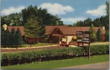 SKOKIE, Illinois Postcard ELLIOTT'S PINE LOG RESTAURANT Highway 41 Linen / 1957 picture