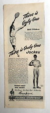 Print Ad Jockey Underwear Life Mag 1946 Bill Tilden Tennis 5