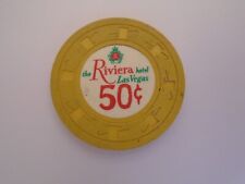 $.50 RIVIERA LAS VEGAS Nevada Casino Poker Gaming 50 Cent Chip picture