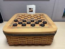 Longaberger Game Basket Wood Chess & Checkers Set 2001 Father’s Day picture