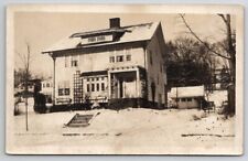 RPPC Pretty Home Trellises Pergola Snow Winter Scene House c1915 Postcard Y26 picture