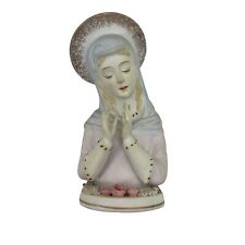 Lefton Madonna Figurine Praying Hands Stamped KW619B Religious Virgin Mary picture