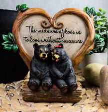 Ebros Bear Couple Under Heart Shaped Willow Tree Figurine Love Without Measure picture