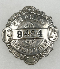1929 Colorado Chauffeur Badge #9484 (No Pin) picture