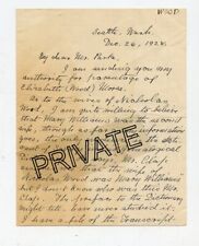 1928 Letter-Wood Family History-Genealogy (Nicholas) + Mary 2nd Wife-Seattle WA picture