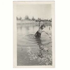 1930s In Lake Annotated Photo “What Do You Think Of Me Whin I Was Out Swimming” picture