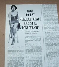 1962 print ad -YVONNE De CARLO in swimsuit promoting Ayds diet candy advertising picture