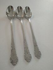 3 Reed & Barton RENAISSANCE Stainless 18/10 Iced Tea Spoons picture