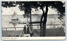 POSTCARD White Bear Lake Minnesota 1908 Sailboats Dock  picture